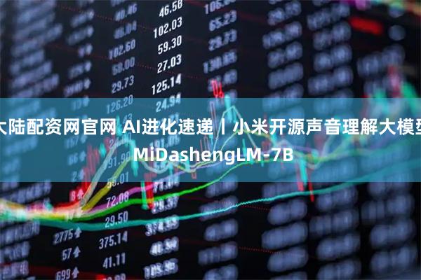 大陆配资网官网 AI进化速递丨小米开源声音理解大模型 MiDashengLM-7B